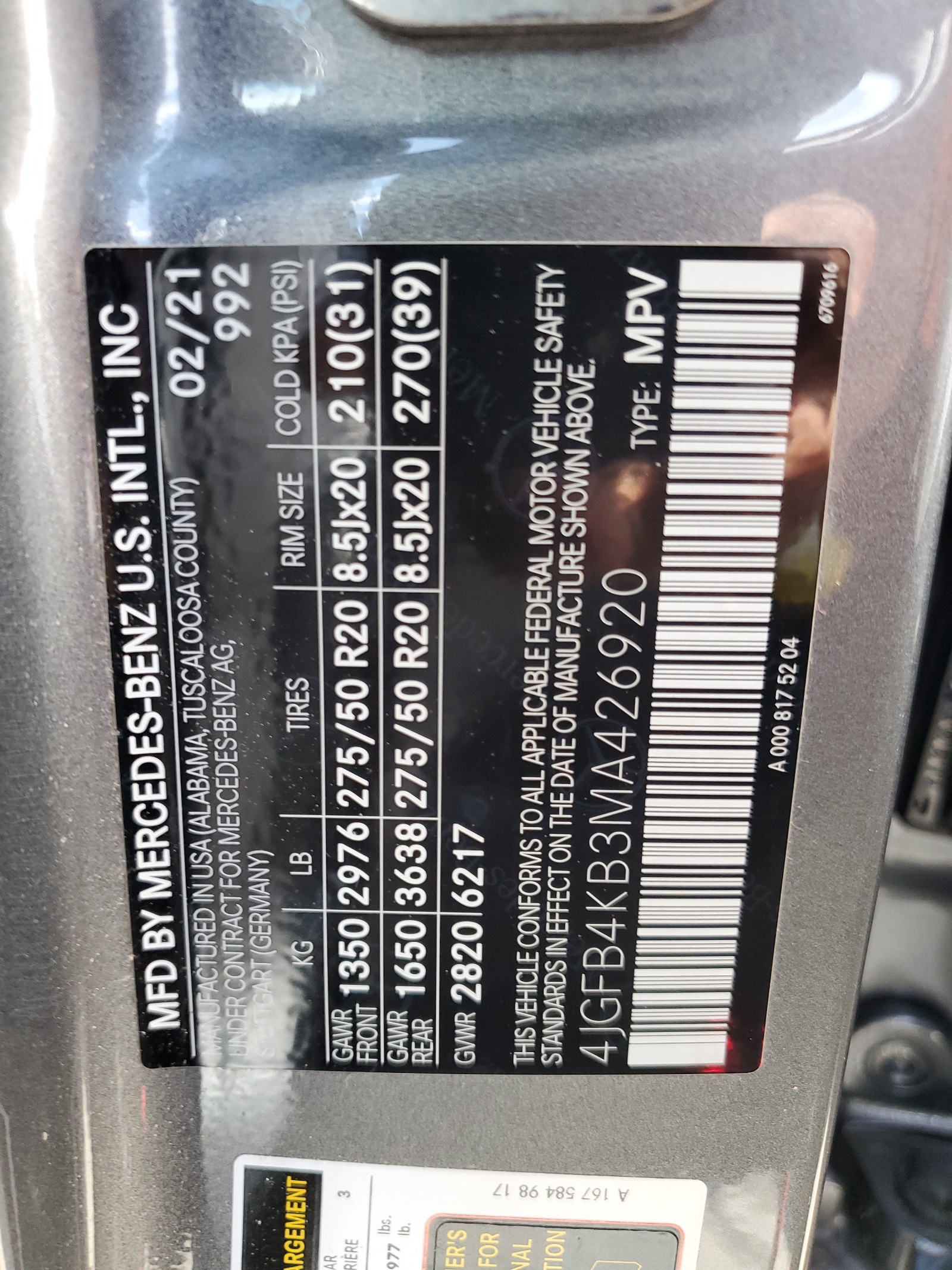 4JGFB4KB3MA426920 2021 Mercedes-Benz Gle 350 4Matic