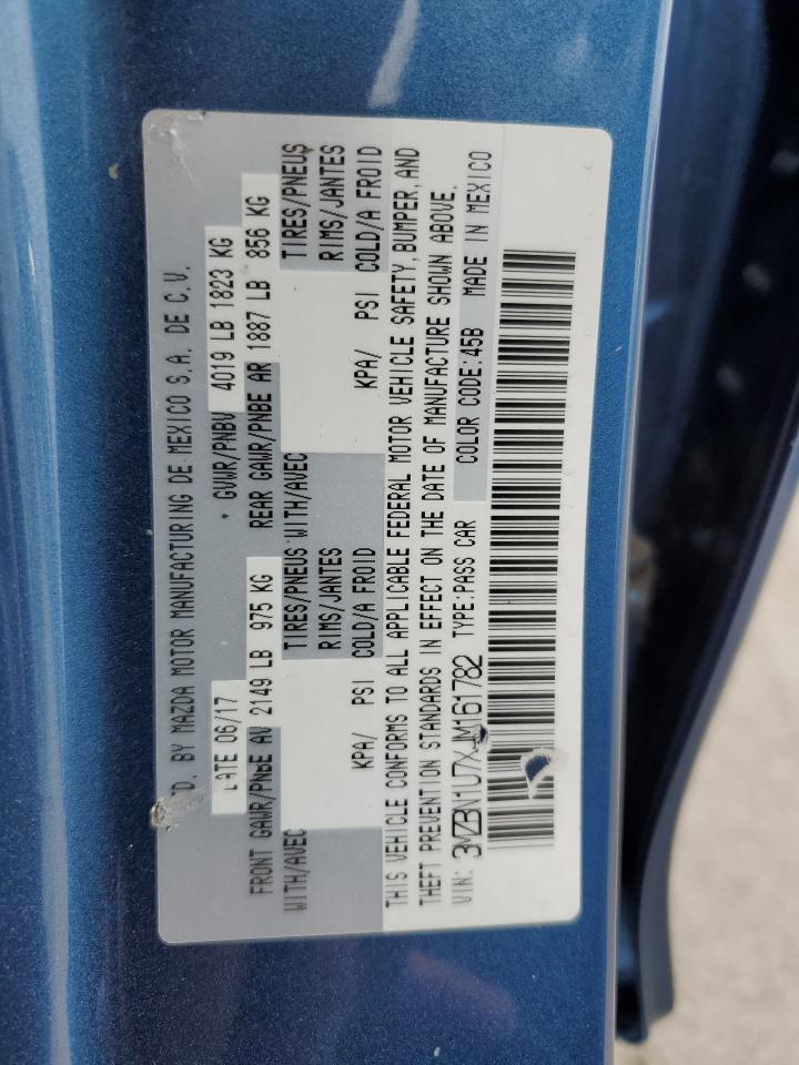 2018 Mazda 3 Sport VIN: 3MZBN1U7XJM161782 Lot: 61705974