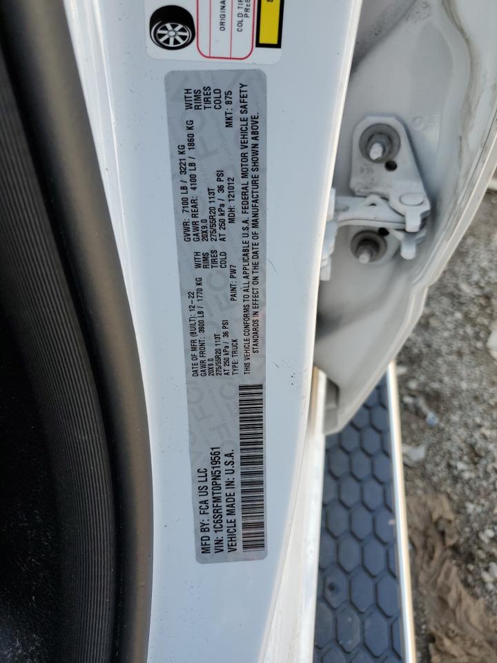 2023 Ram 1500 Big Horn/Lone Star VIN: 1C6SRFMT0PN519561 Lot: 62763104