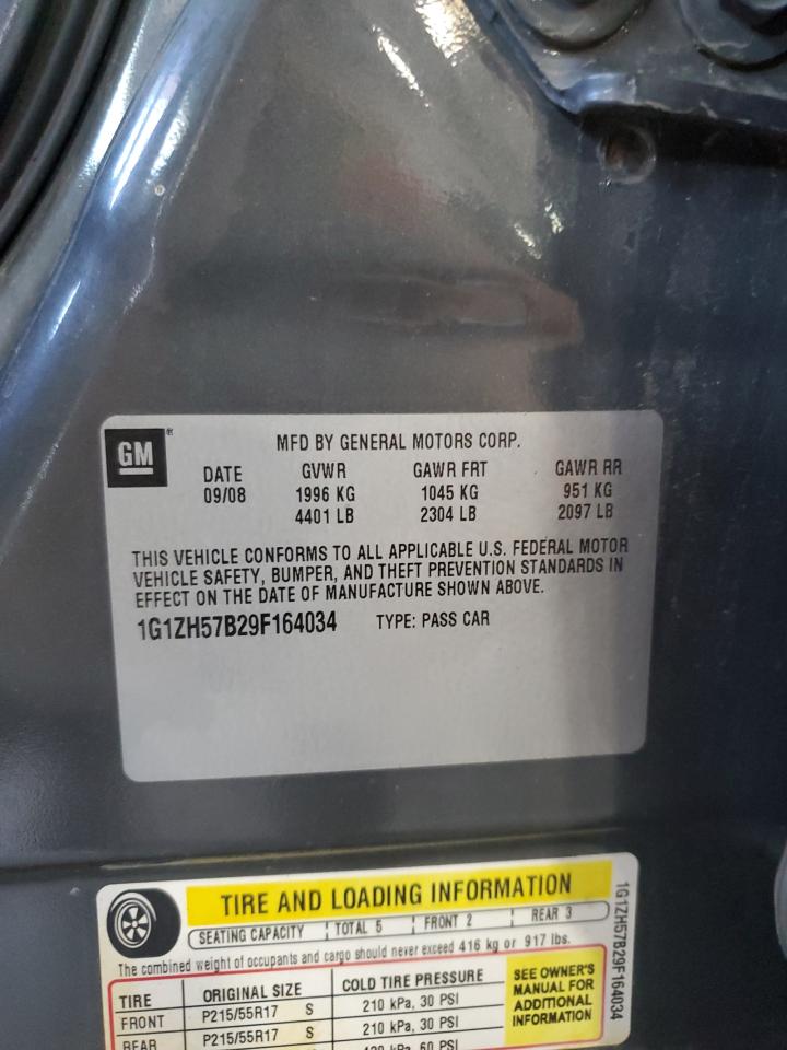 2009 Chevrolet Malibu 1Lt VIN: 1G1ZH57B29F164034 Lot: 63012644