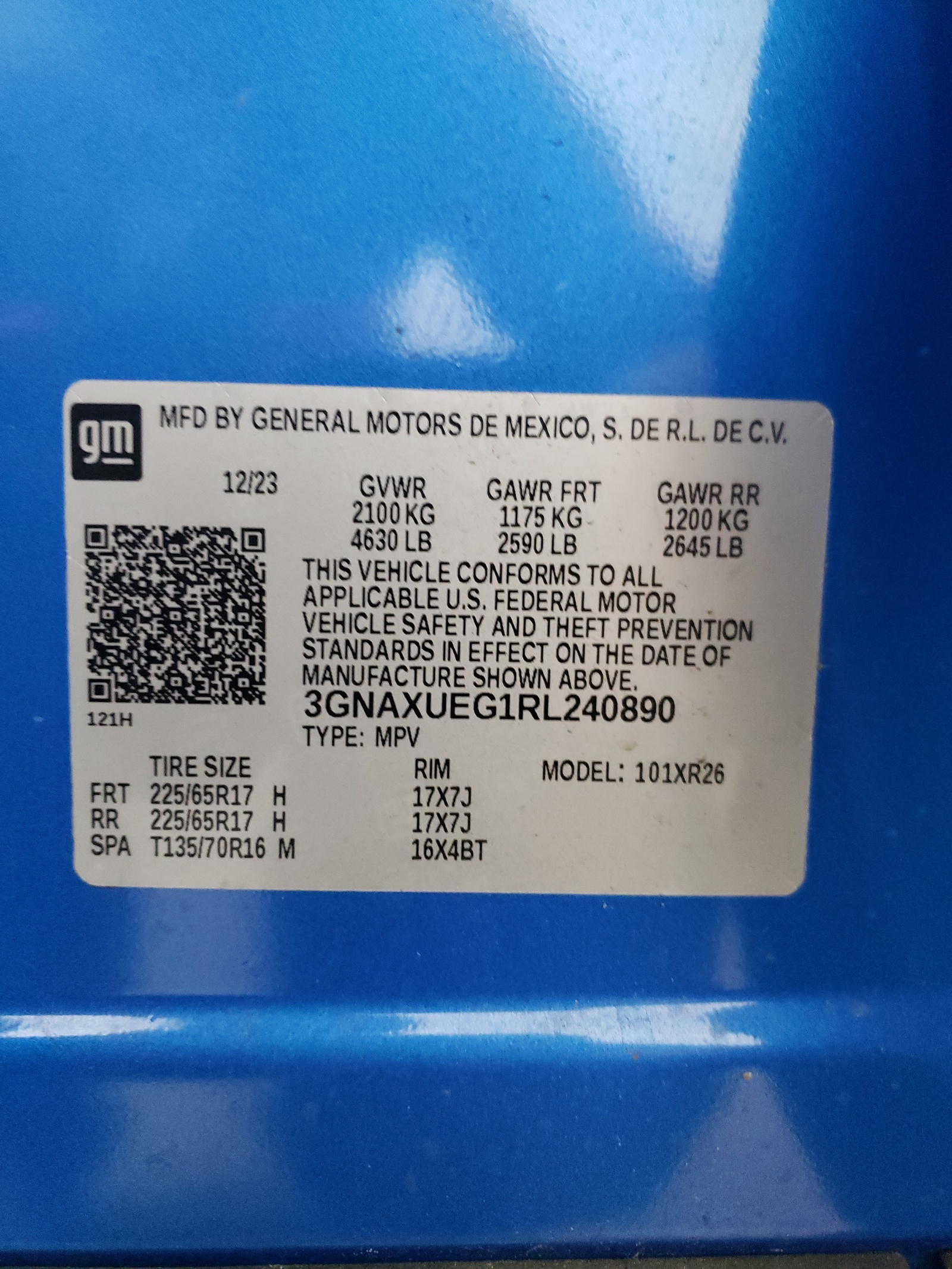 3GNAXUEG1RL240890 2024 Chevrolet Equinox Lt