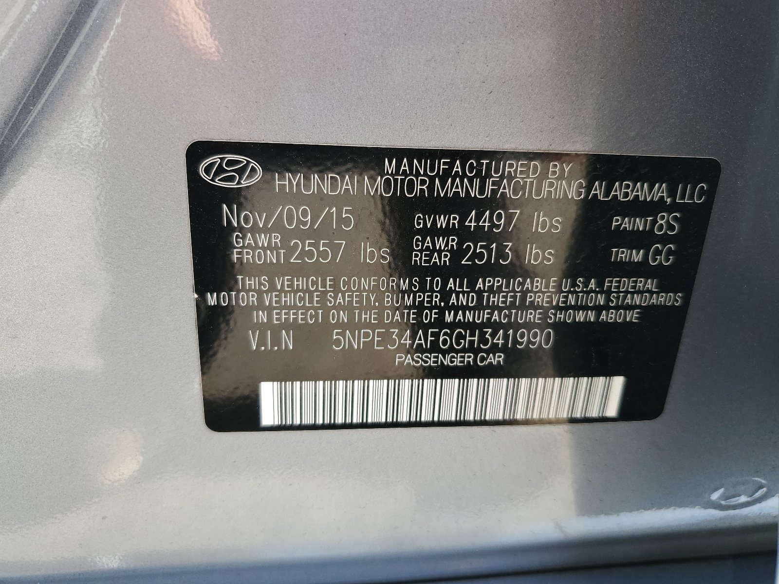 5NPE34AF6GH341990 2016 Hyundai Sonata Sport