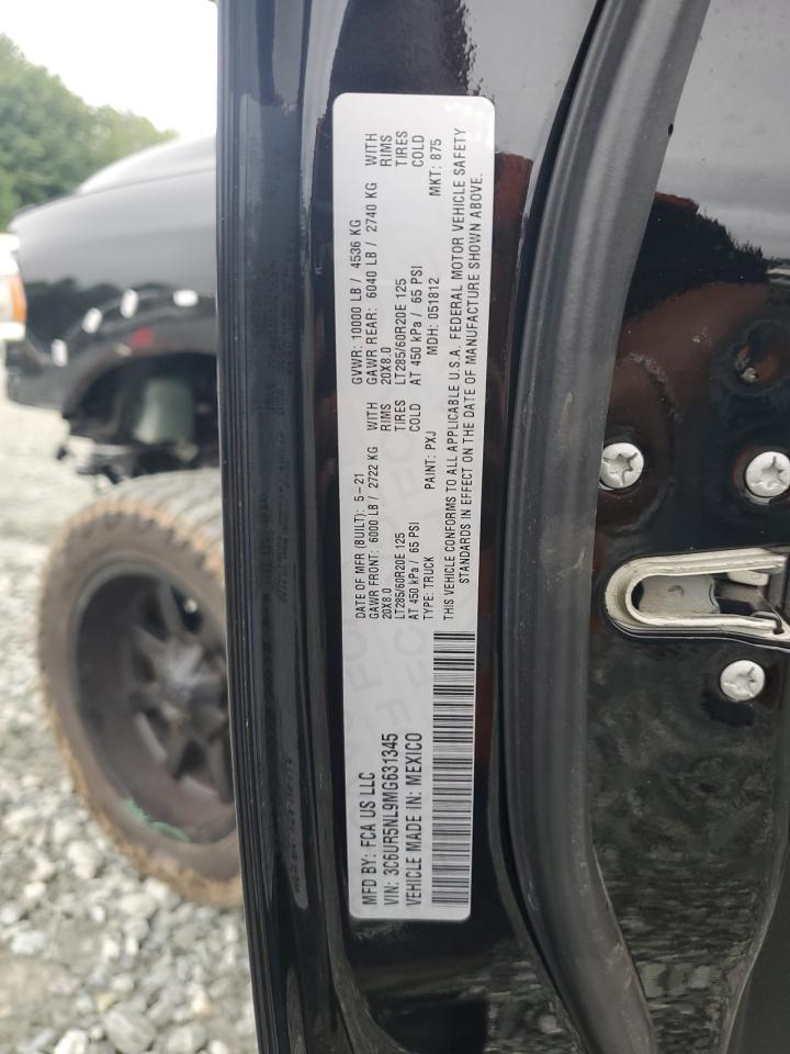 2021 Ram 2500 Laramie VIN: 3C6UR5NL9MG631345 Lot: 61801064