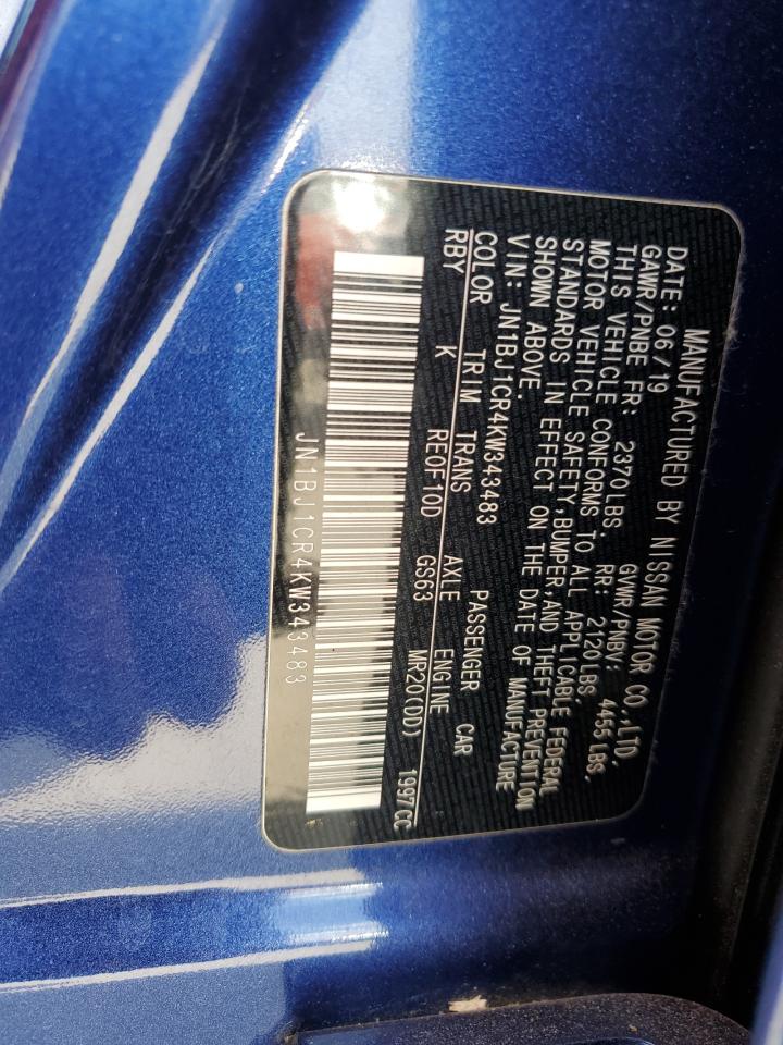 2019 Nissan Rogue Sport S VIN: JN1BJ1CR4KW343483 Lot: 65198254