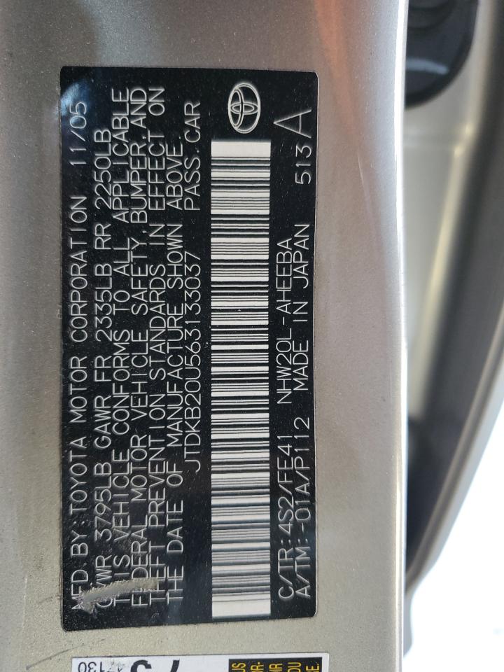 JTDKB20U563133037 2006 Toyota Prius