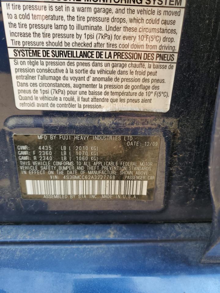 2010 Subaru Legacy 2.5I Premium VIN: 4S3BMCC62A3227768 Lot: 61488354