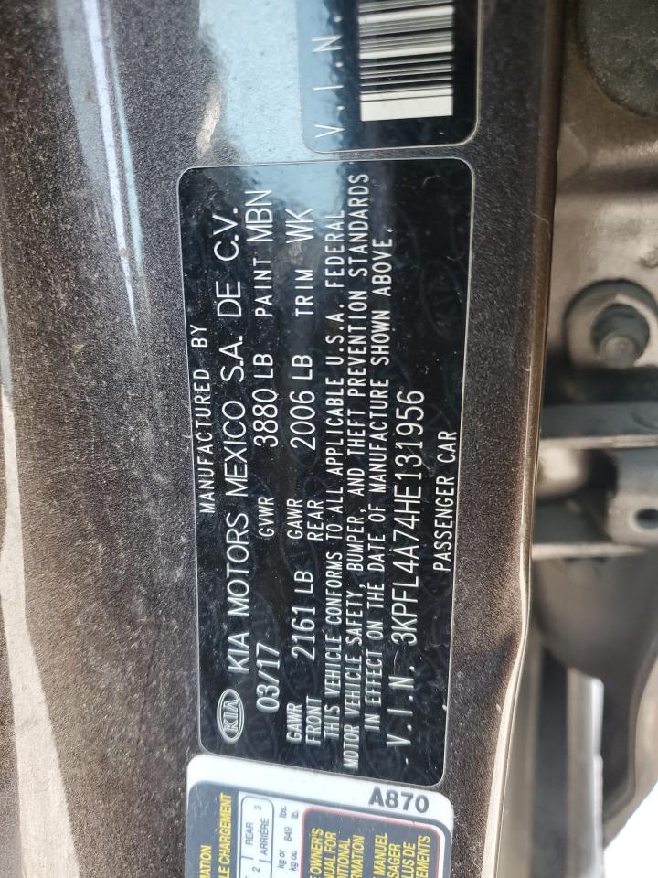 2017 Kia Forte Lx VIN: 3KPFL4A74HE131956 Lot: 63145184