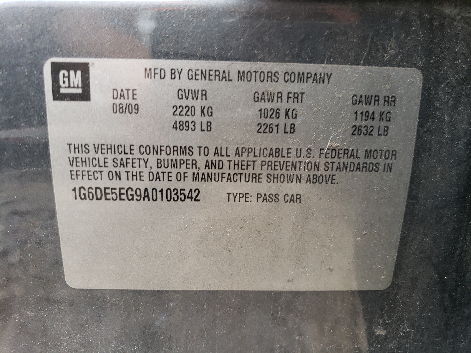 1G6DE5EG9A0103542 2010 Cadillac Cts Luxury Collection