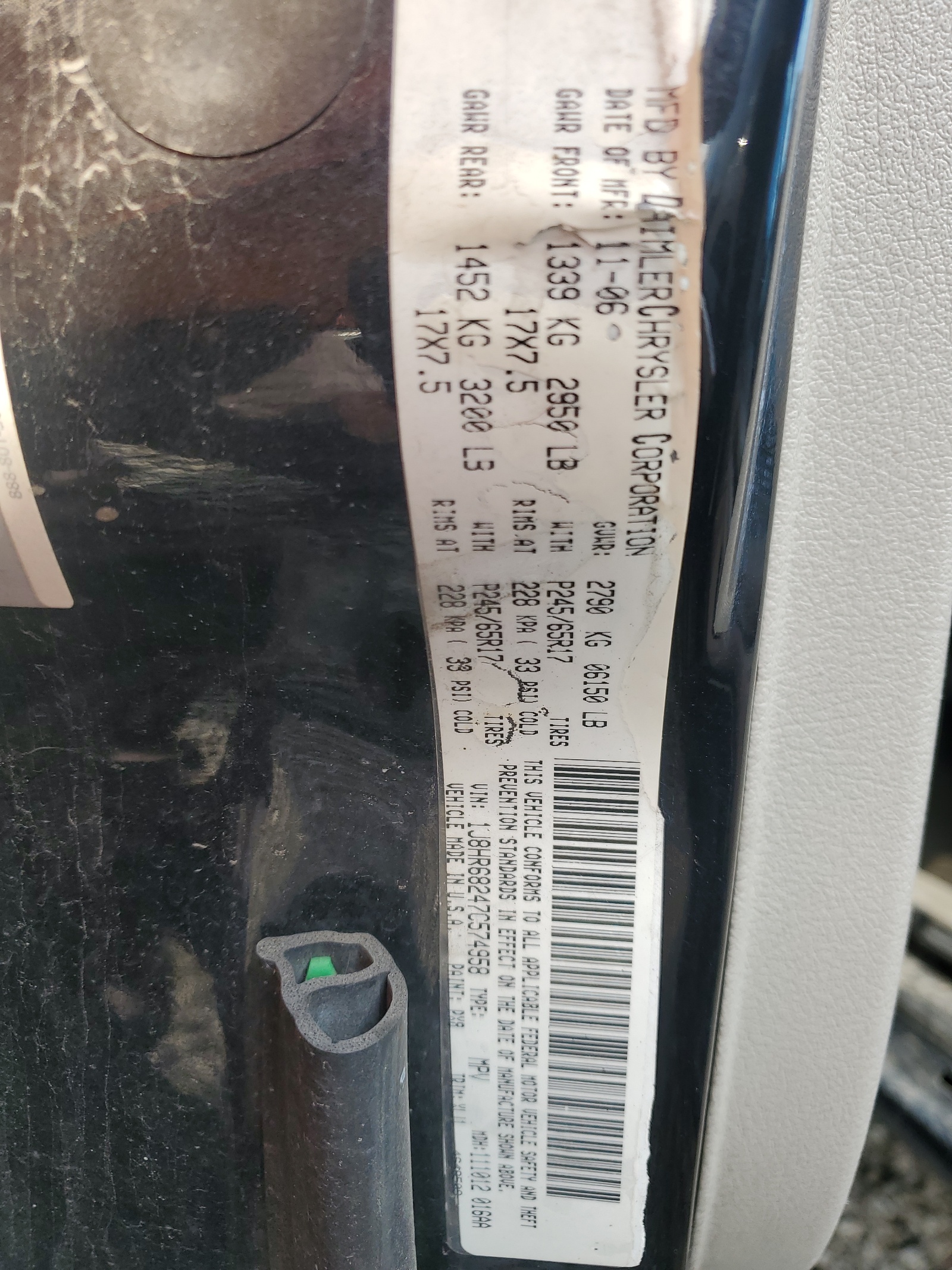 1J8HR68247C574958 2007 Jeep Grand Cherokee Overland