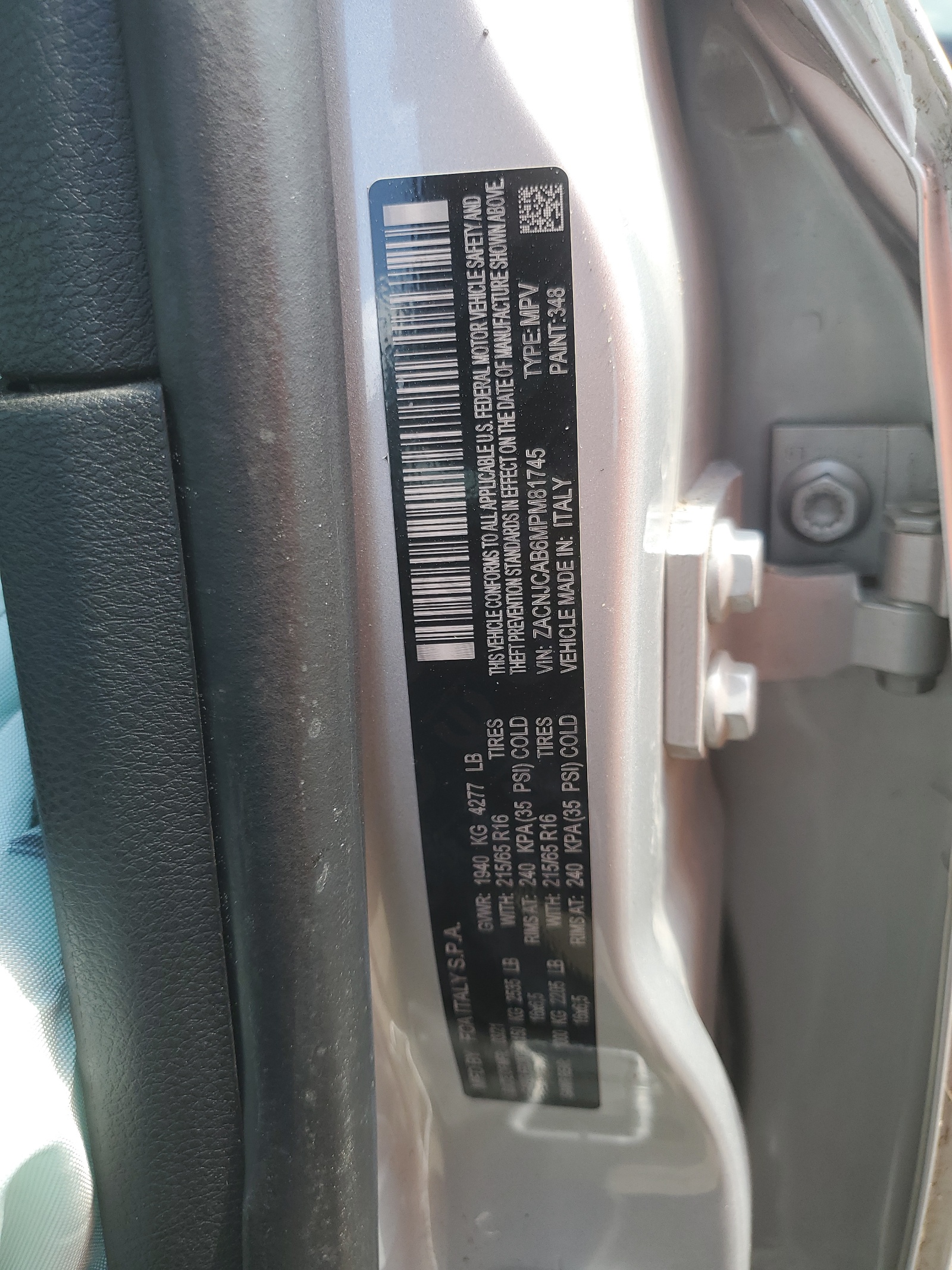 ZACNJCAB6MPM81745 2021 Jeep Renegade Sport