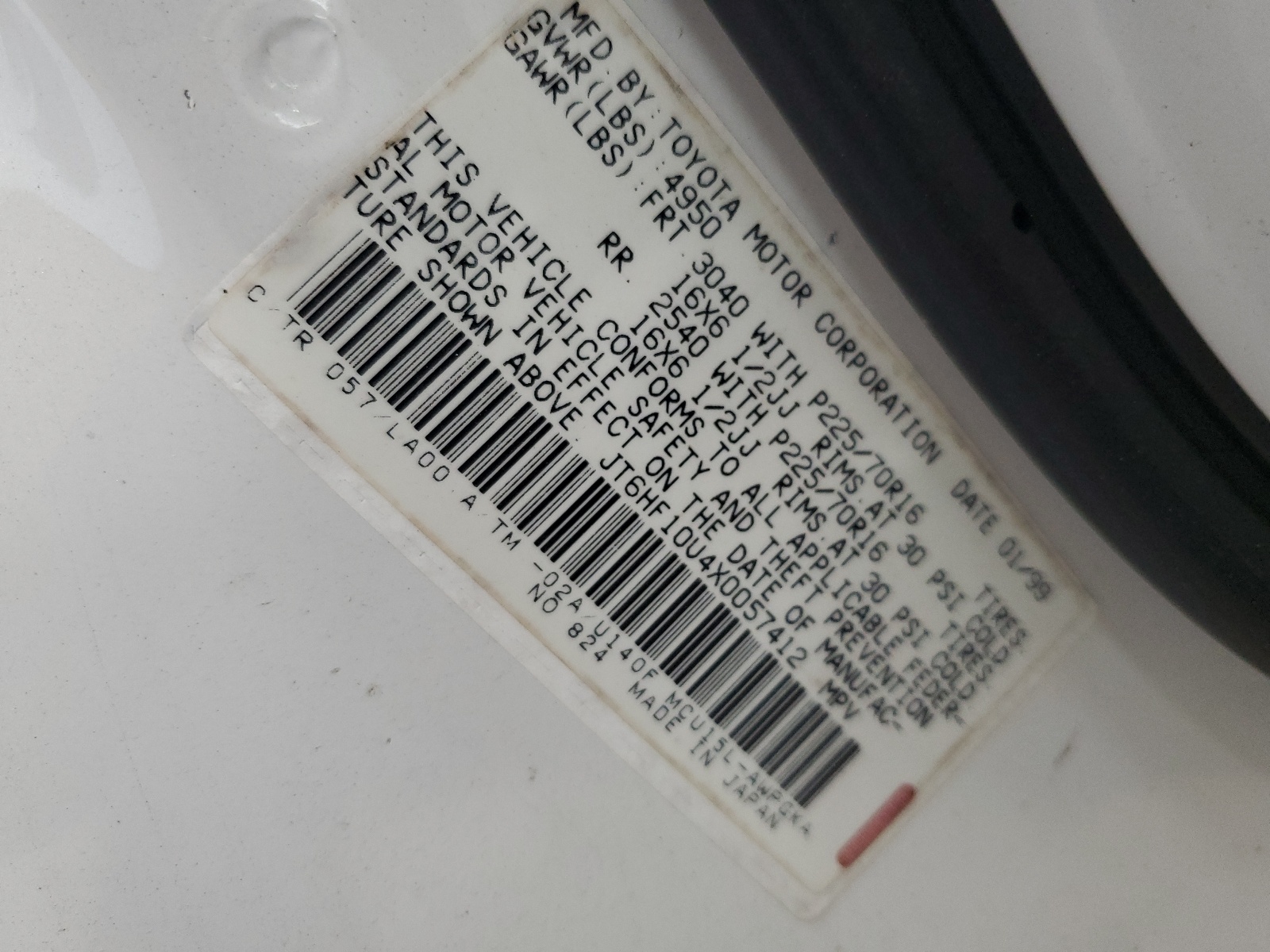 JT6HF10U4X0057412 1999 Lexus Rx 300