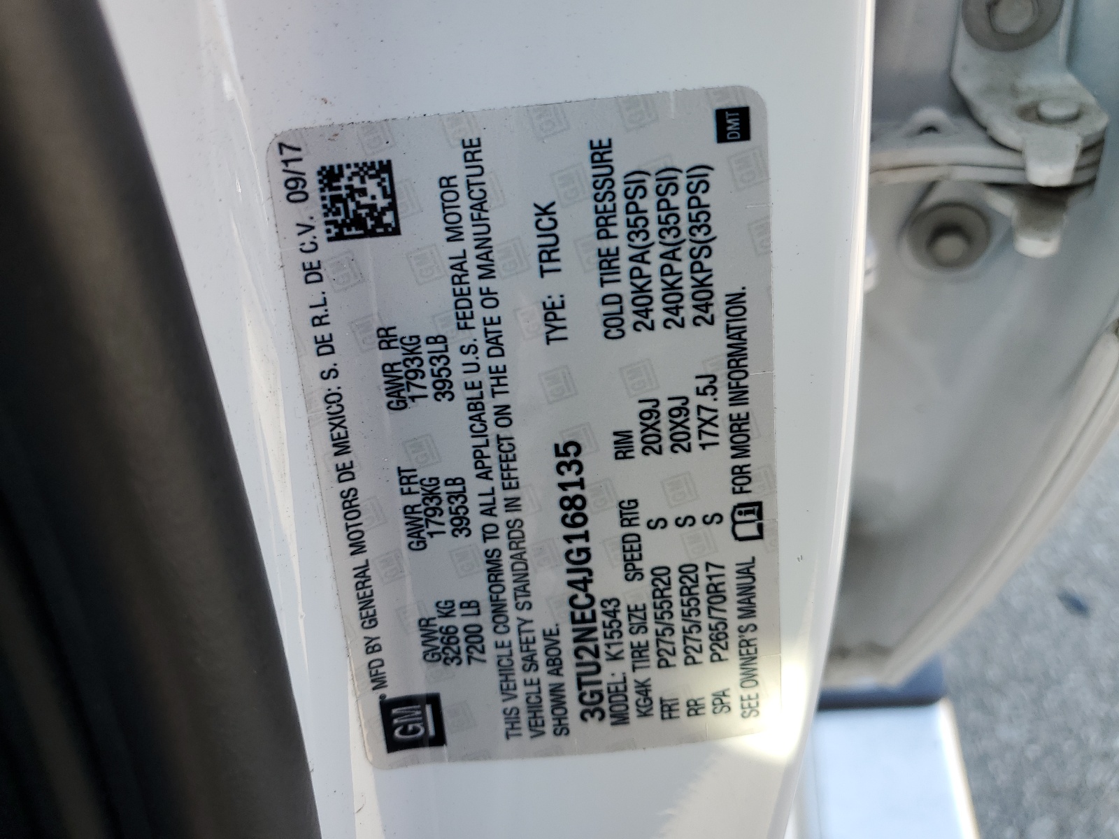 3GTU2NEC4JG168135 2018 GMC Sierra K1500 Slt