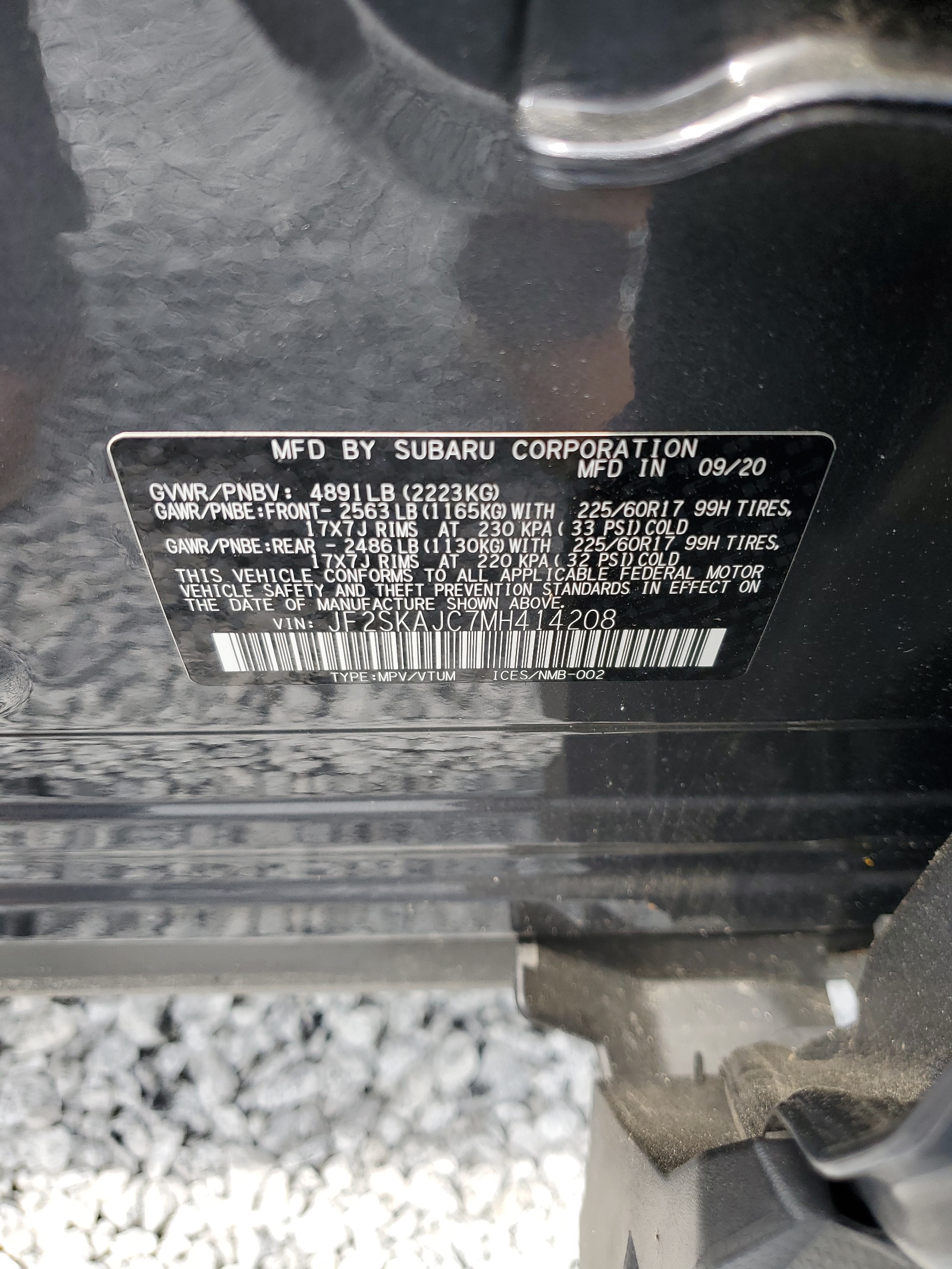 JF2SKAJC7MH414208 2021 Subaru Forester Premium