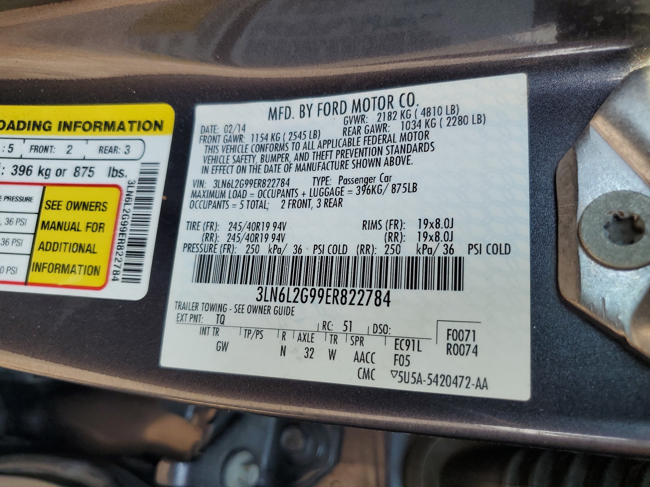 3LN6L2G99ER822784 2014 Lincoln Mkz