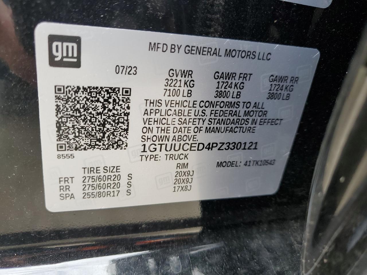 1GTUUCED4PZ330121 2023 GMC Sierra K1500 Elevation