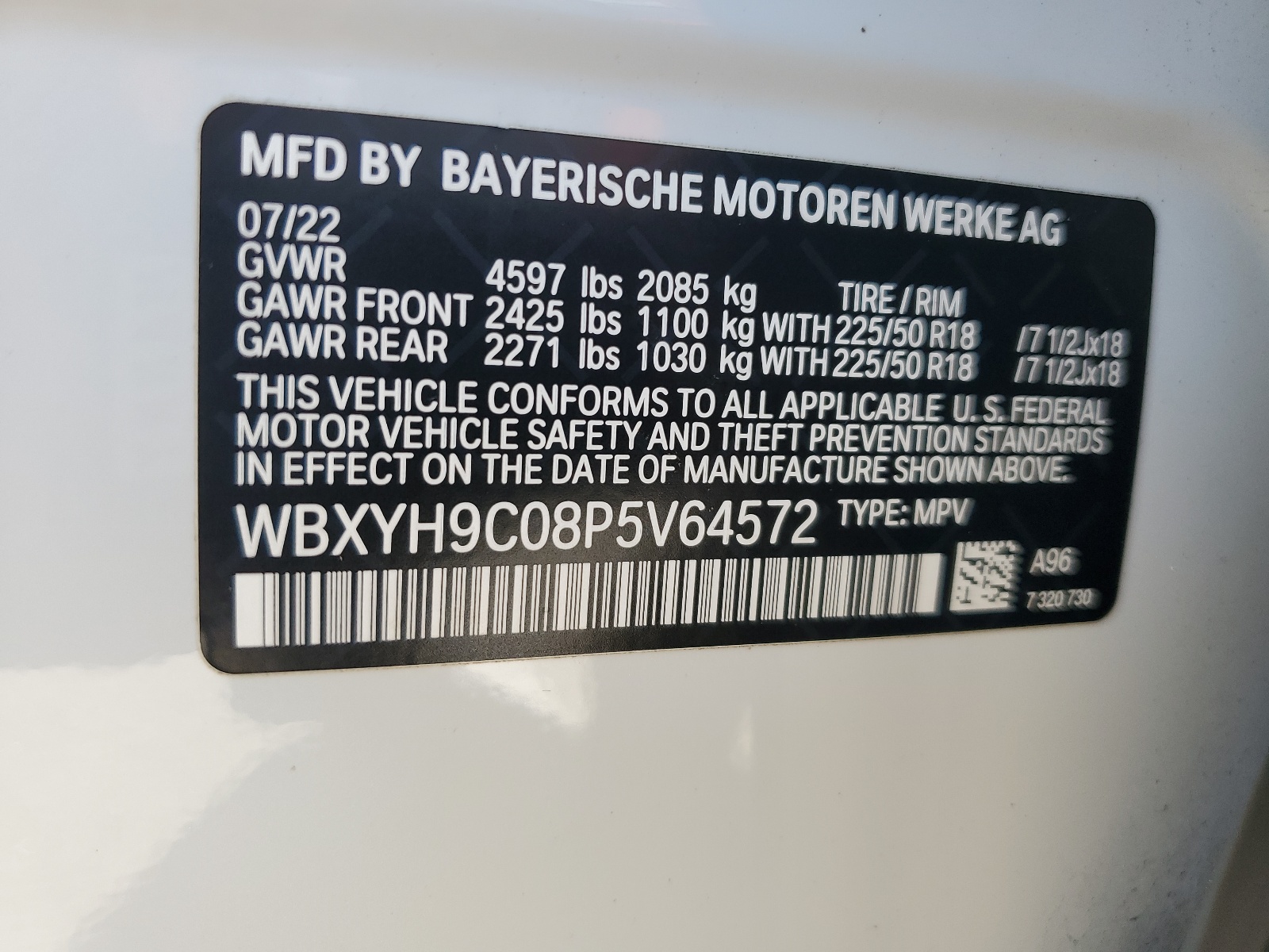 WBXYH9C08P5V64572 2023 BMW X2 Sdrive28I