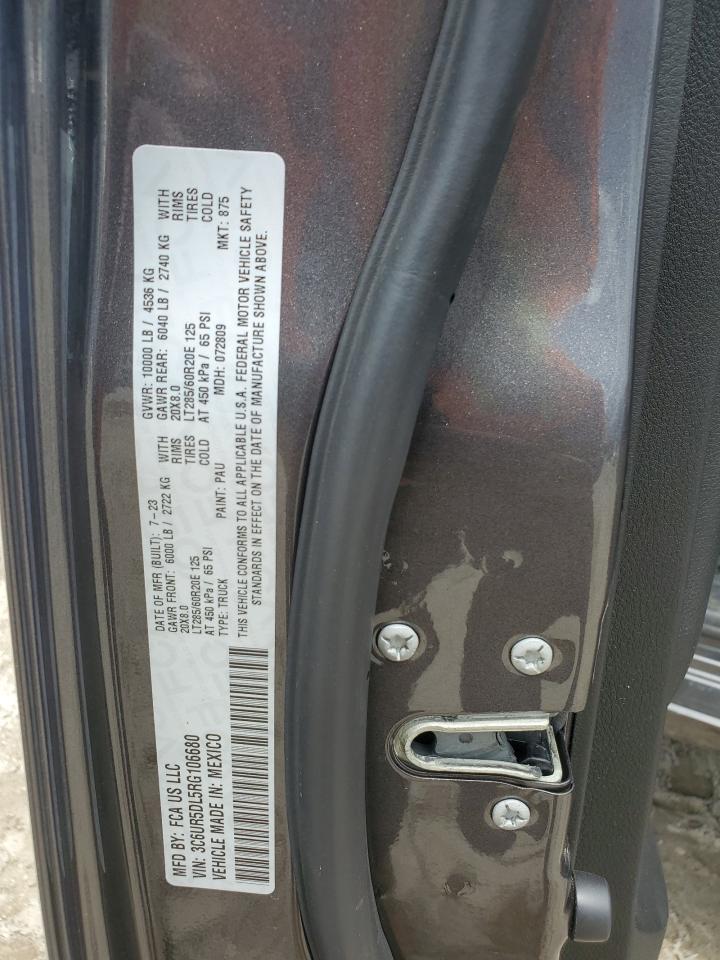 2024 Ram 2500 Big Horn VIN: 3C6UR5DL5RG106680 Lot: 64193594