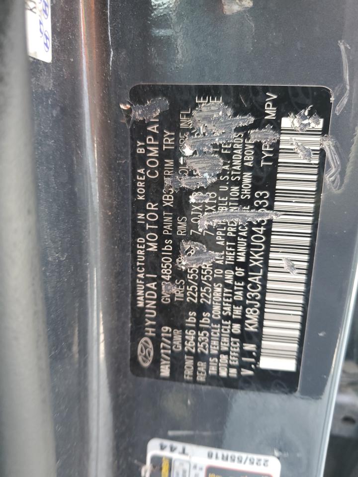 2019 Hyundai Tucson Limited VIN: KM8J3CALXKU043533 Lot: 64240834