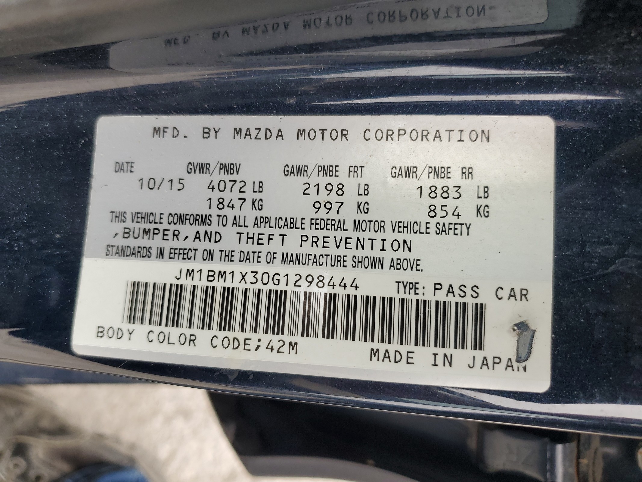 JM1BM1X30G1298444 2016 Mazda 3 Grand Touring