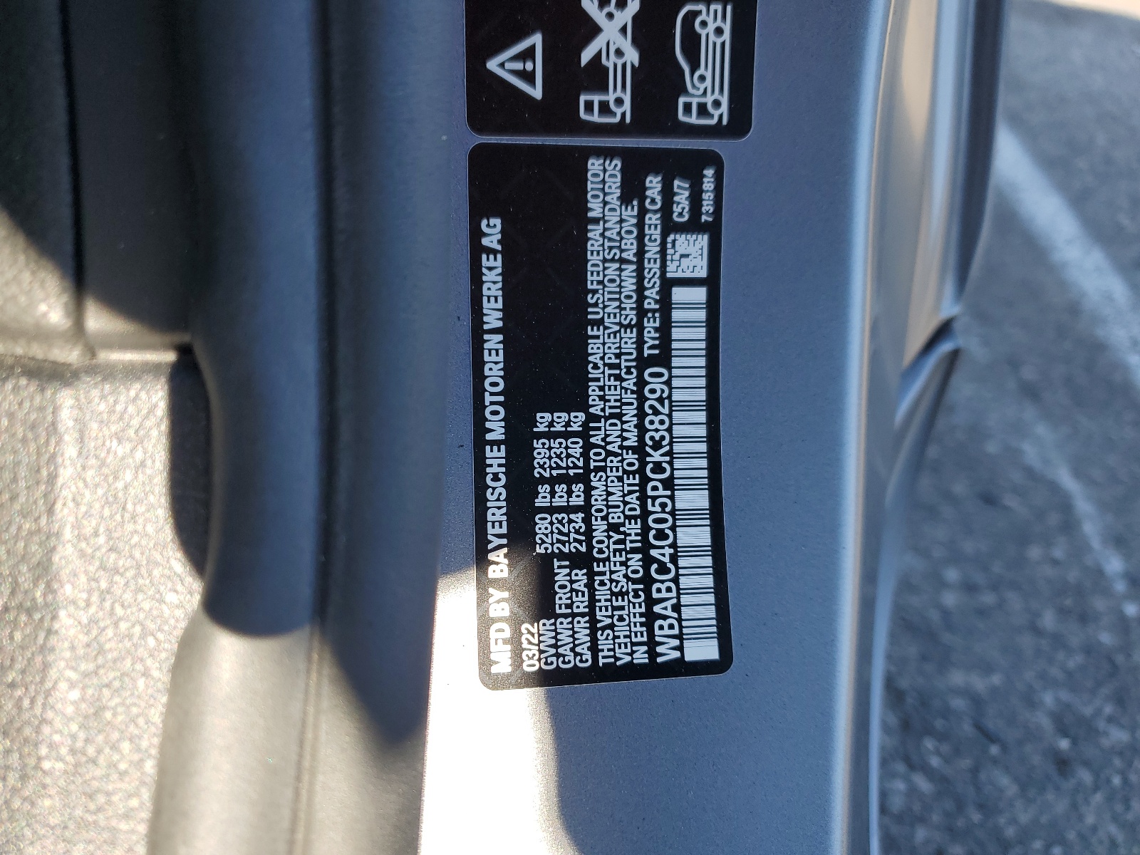 WBABC4C05PCK38290 2023 BMW M850Xi