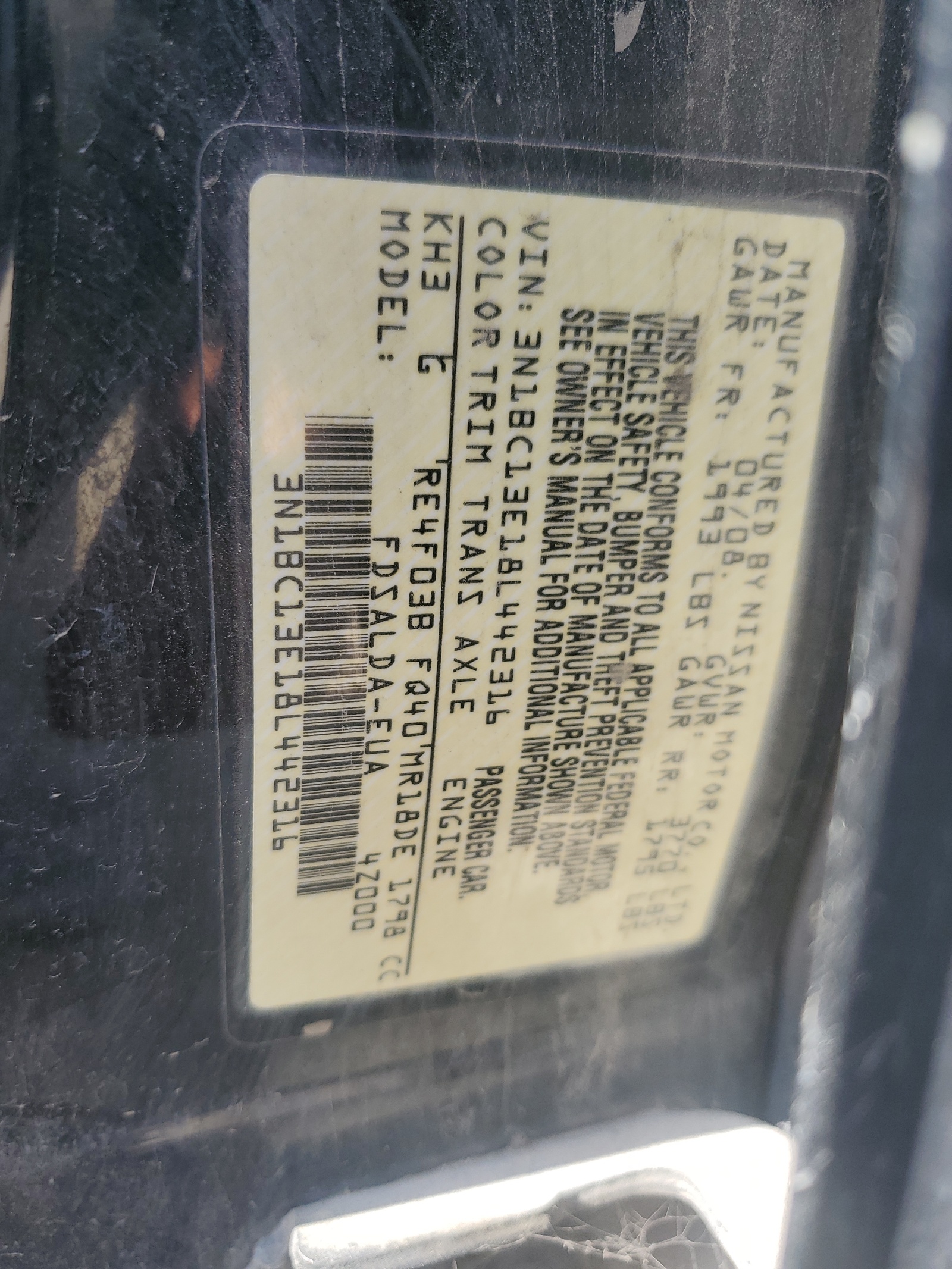 3N1BC13E18L442316 2008 Nissan Versa S