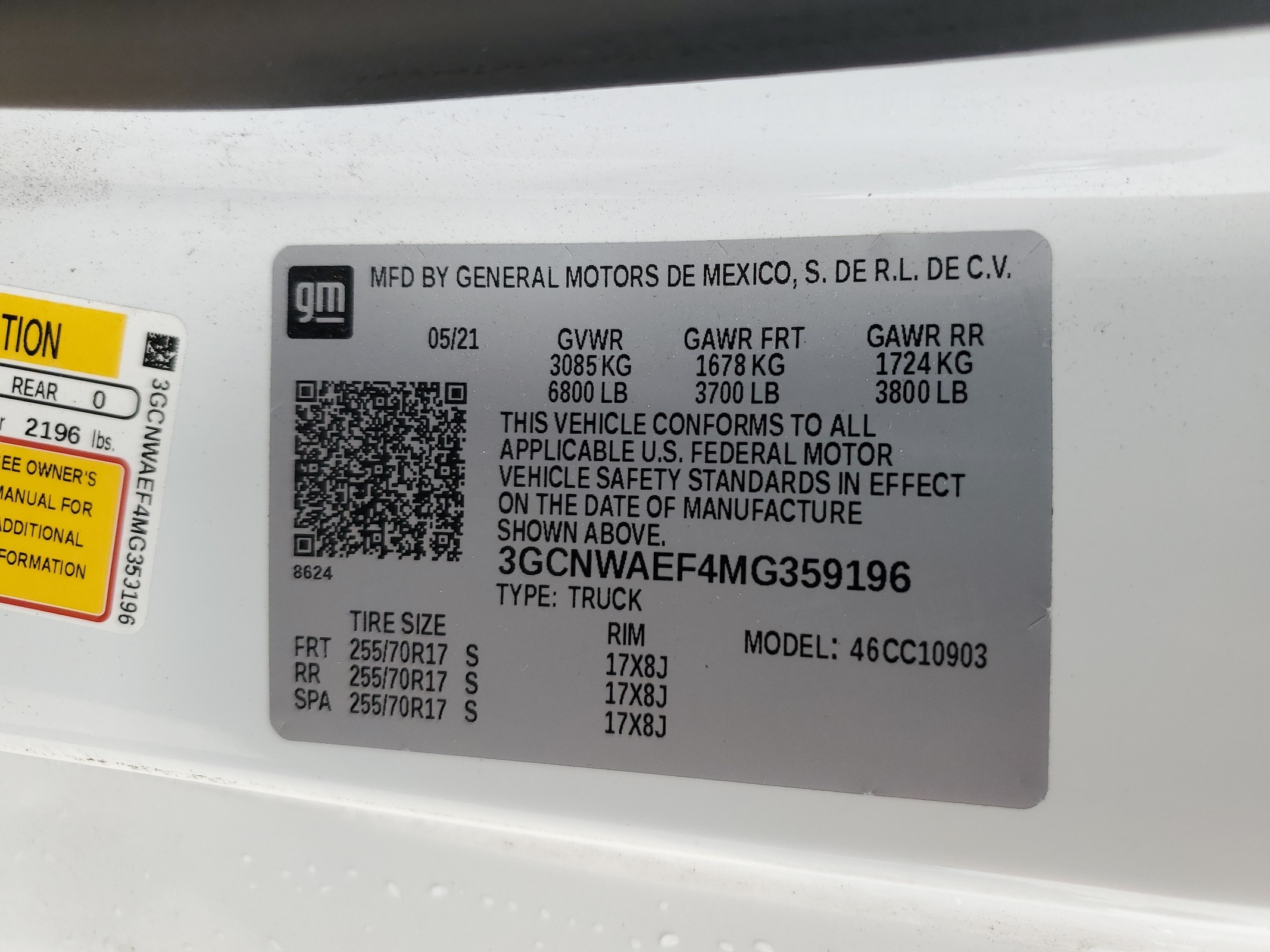 3GCNWAEF4MG359196 2021 Chevrolet Silverado C1500