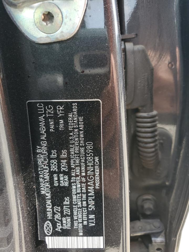 5NPLM4AG1NH085980 2022 Hyundai Elantra Sel