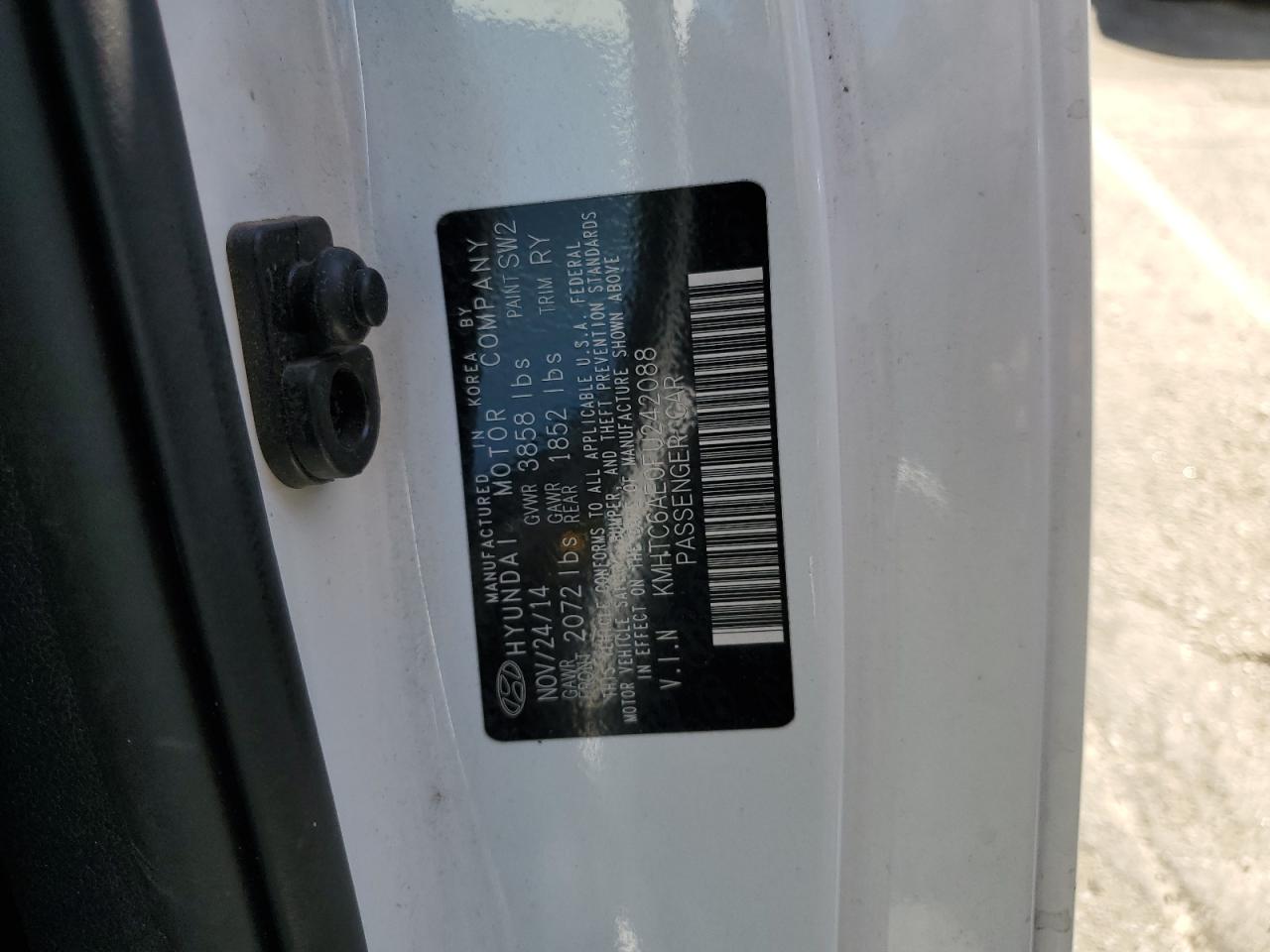 2015 Hyundai Veloster Turbo VIN: KMHTC6AE0FU242088 Lot: 63633014