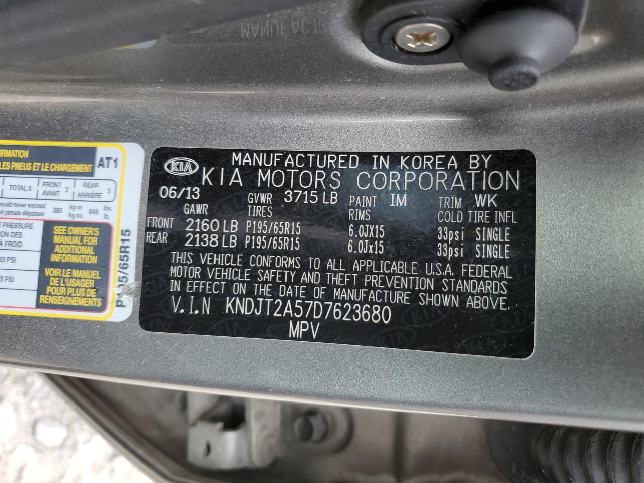 KNDJT2A57D7623680 2013 Kia Soul