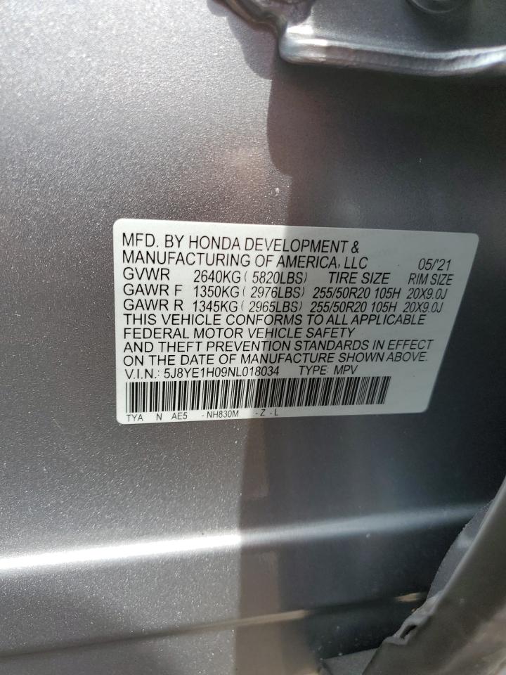 2022 Acura Mdx A-Spec VIN: 5J8YE1H09NL018034 Lot: 63263194