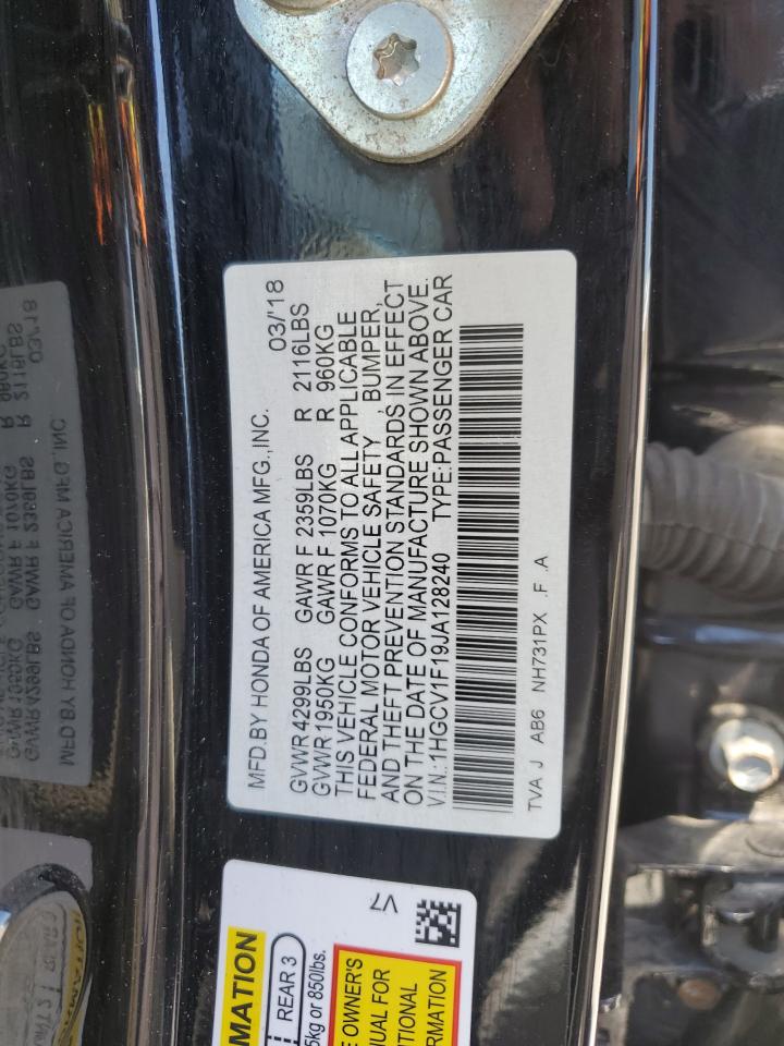 1HGCV1F19JA128240 2018 HONDA ACCORD - Image 14