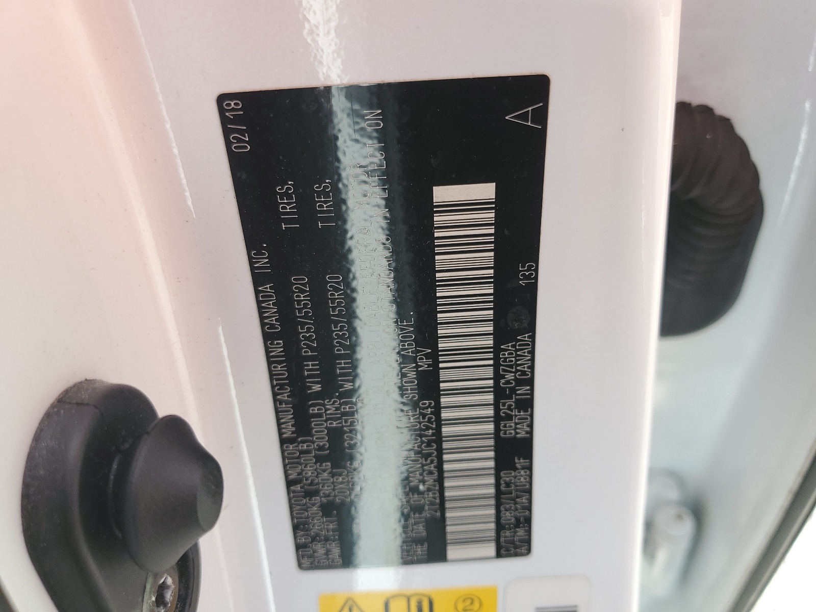 2T2BZMCA5JC142549 2018 Lexus Rx 350 Base