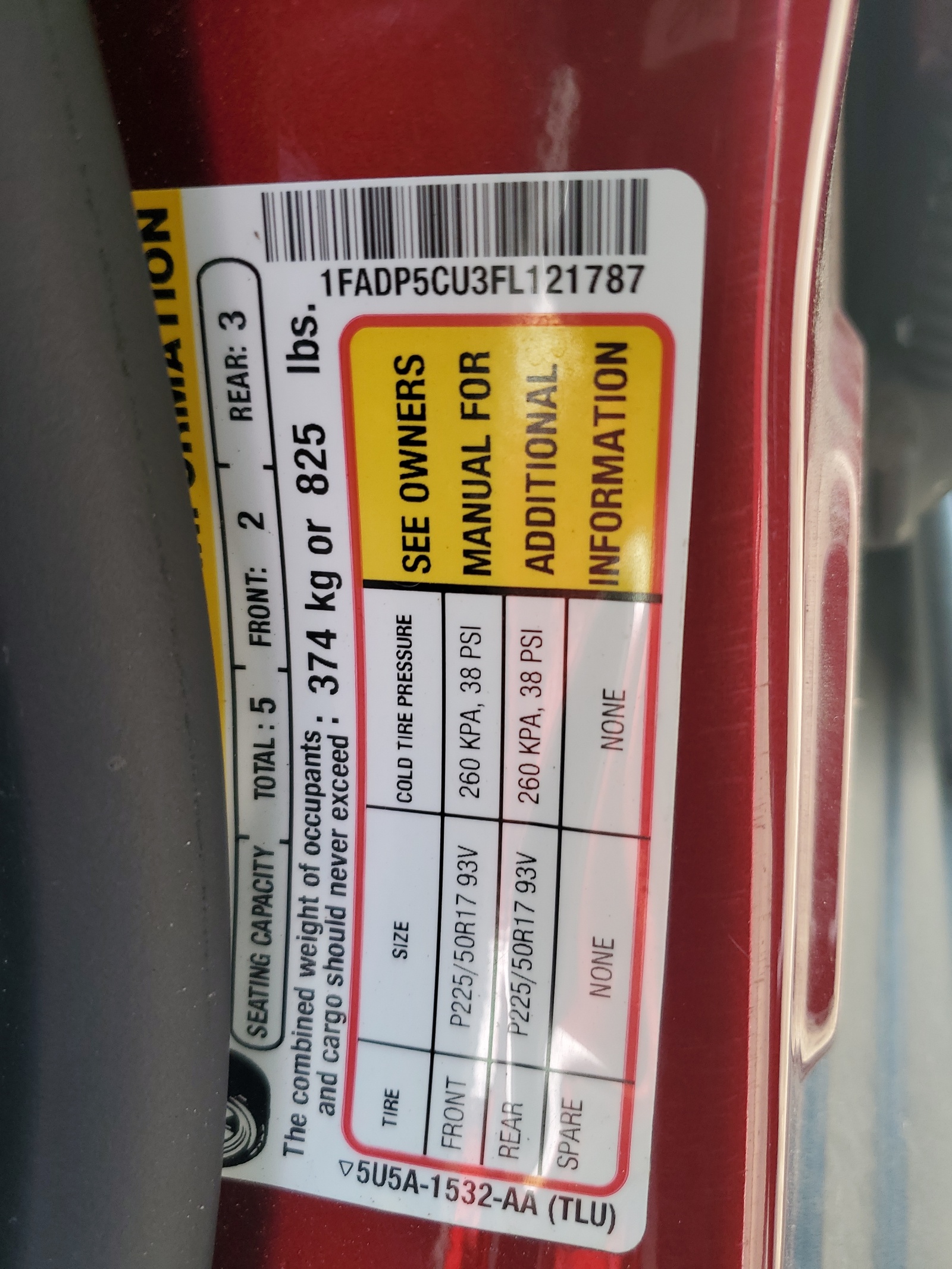 1FADP5CU3FL121787 2015 Ford C-Max Premium Sel