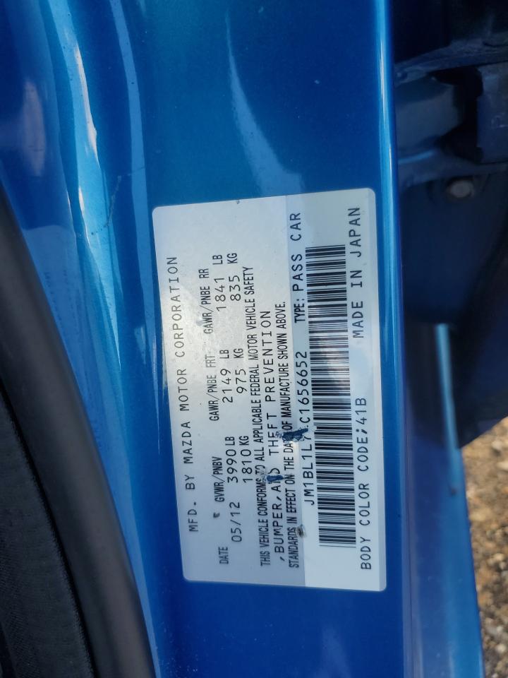 2012 Mazda 3 I VIN: JM1BL1L74C1656652 Lot: 60566434