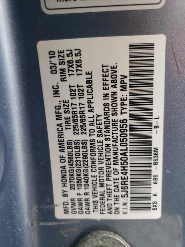 2010 Honda Cr-V Ex VIN: 5J6RE4H50AL050956 Lot: 63956044
