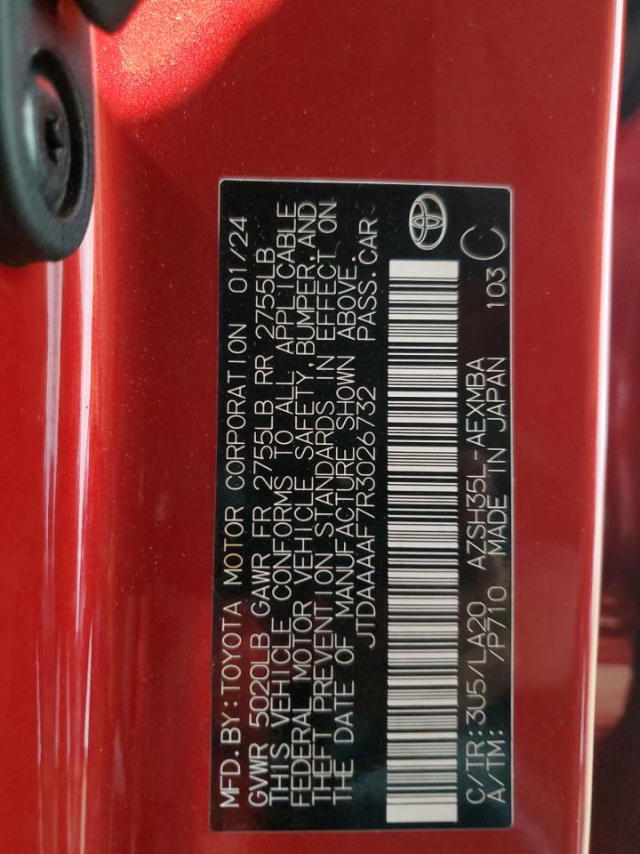 2024 Toyota Crown Xle VIN: JTDAAAAF7R3026732 Lot: 60458174