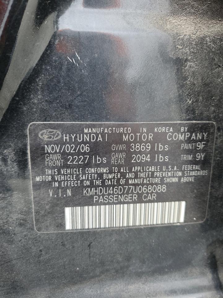 2007 Hyundai Elantra Gls VIN: KMHDU46D77U068088 Lot: 56529364