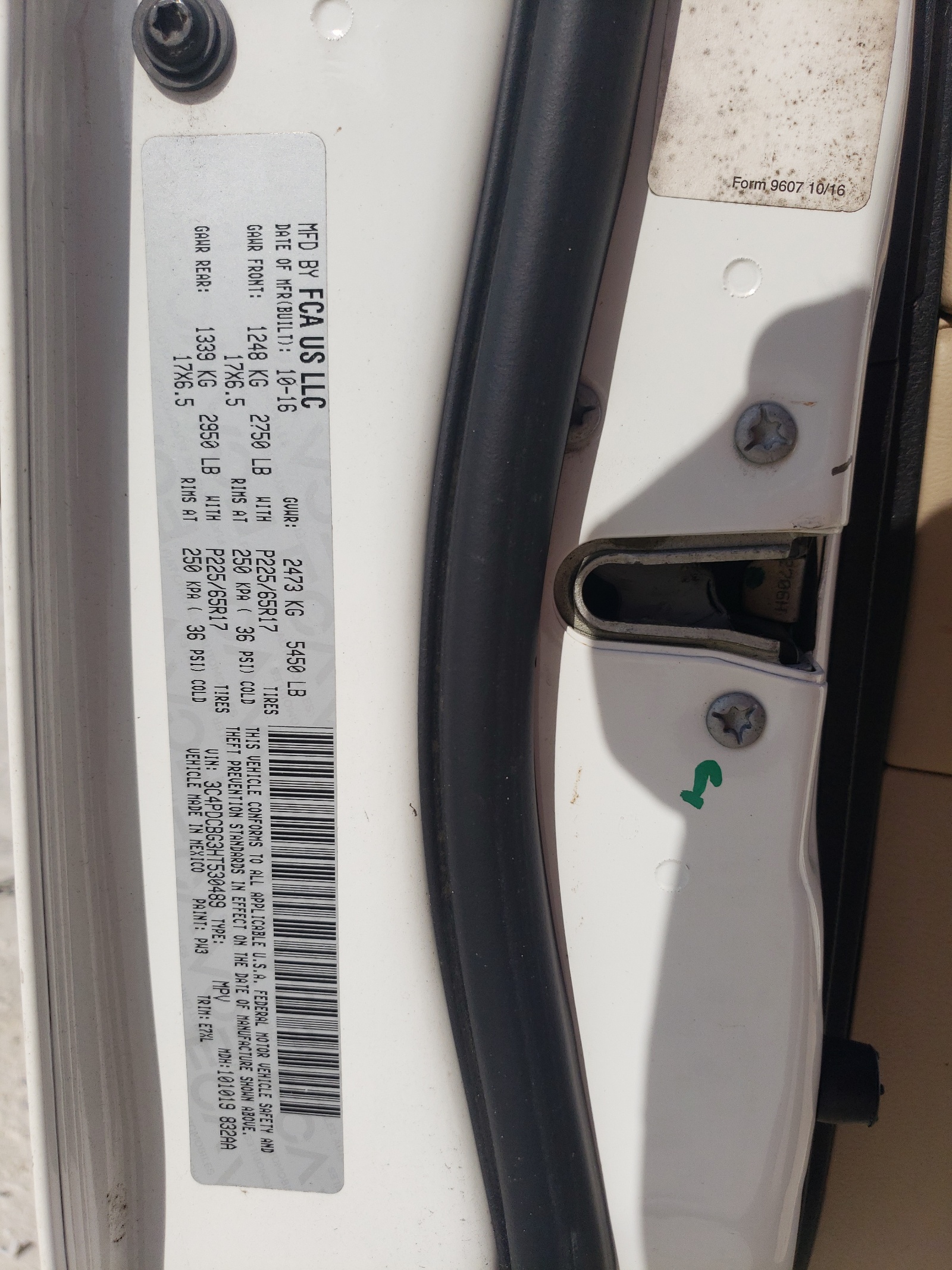 3C4PDCBG3HT530489 2017 Dodge Journey Sxt