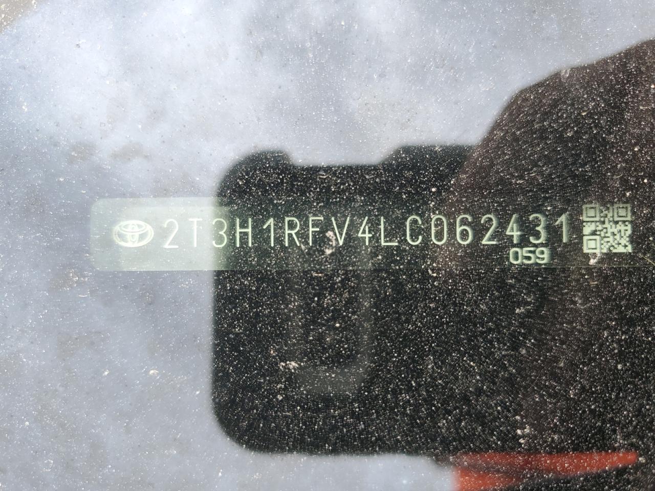 2020 Toyota Rav4 Le VIN: 2T3H1RFV4LC062431 Lot: 62465014