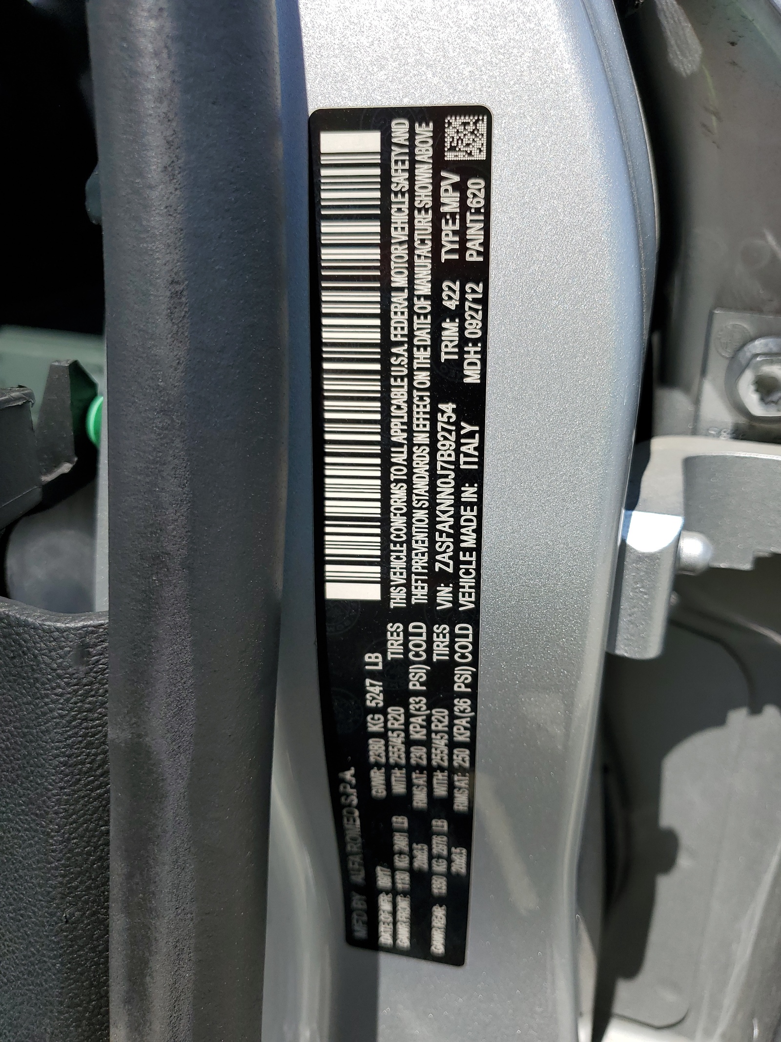 ZASFAKNN0J7B92754 2018 Alfa Romeo Stelvio Ti Sport