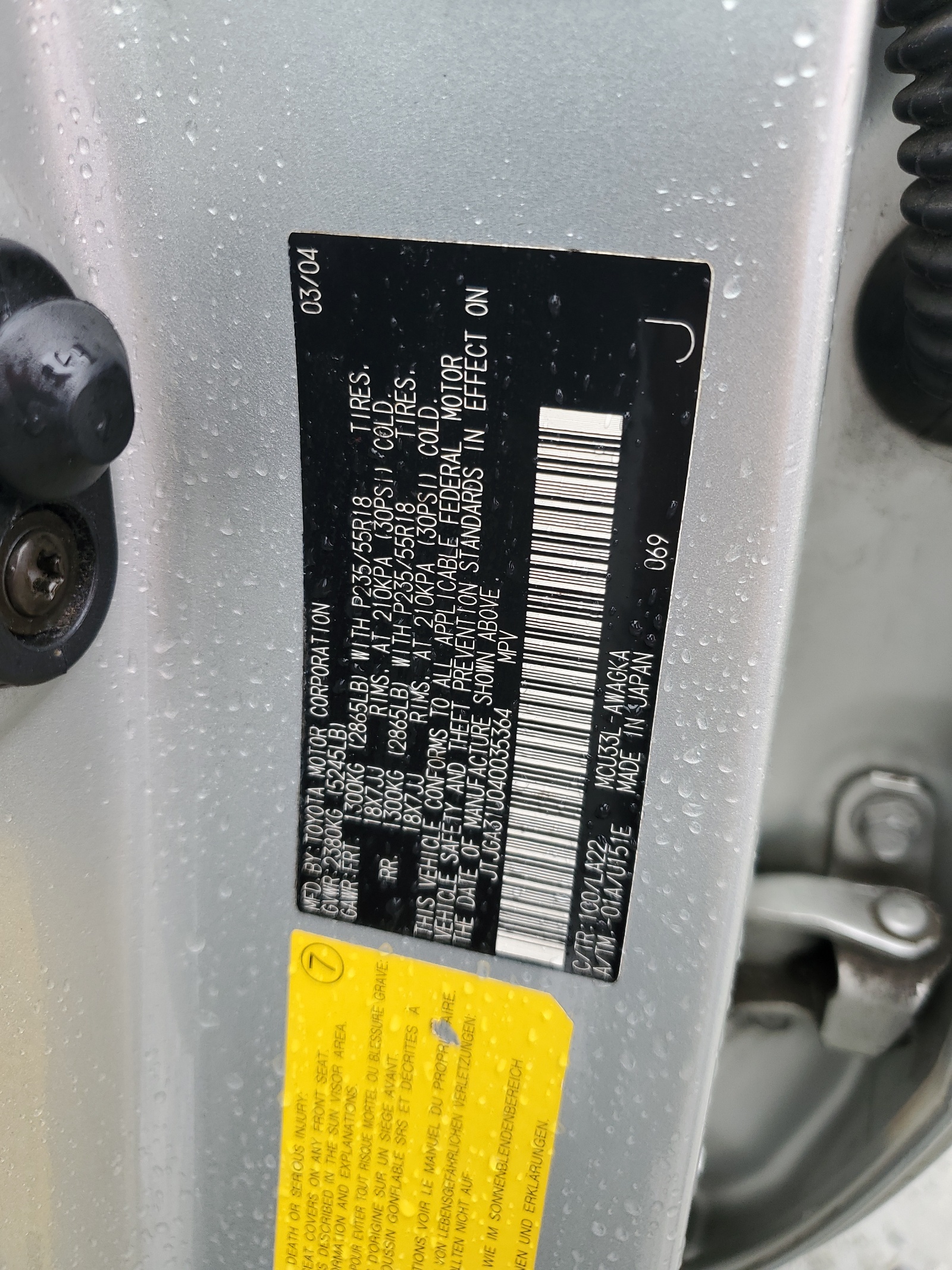 JTJGA31U040035364 2004 Lexus Rx 330