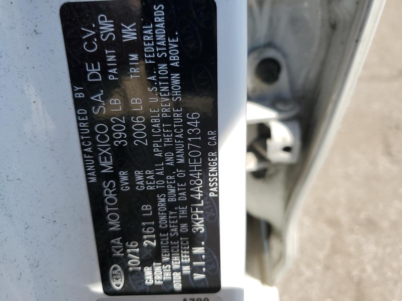 2017 Kia Forte Ex VIN: 3KPFL4A84HE071346 Lot: 63210014