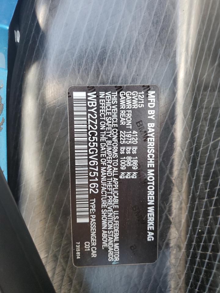 WBY2Z2C55GV675162 2016 BMW I8