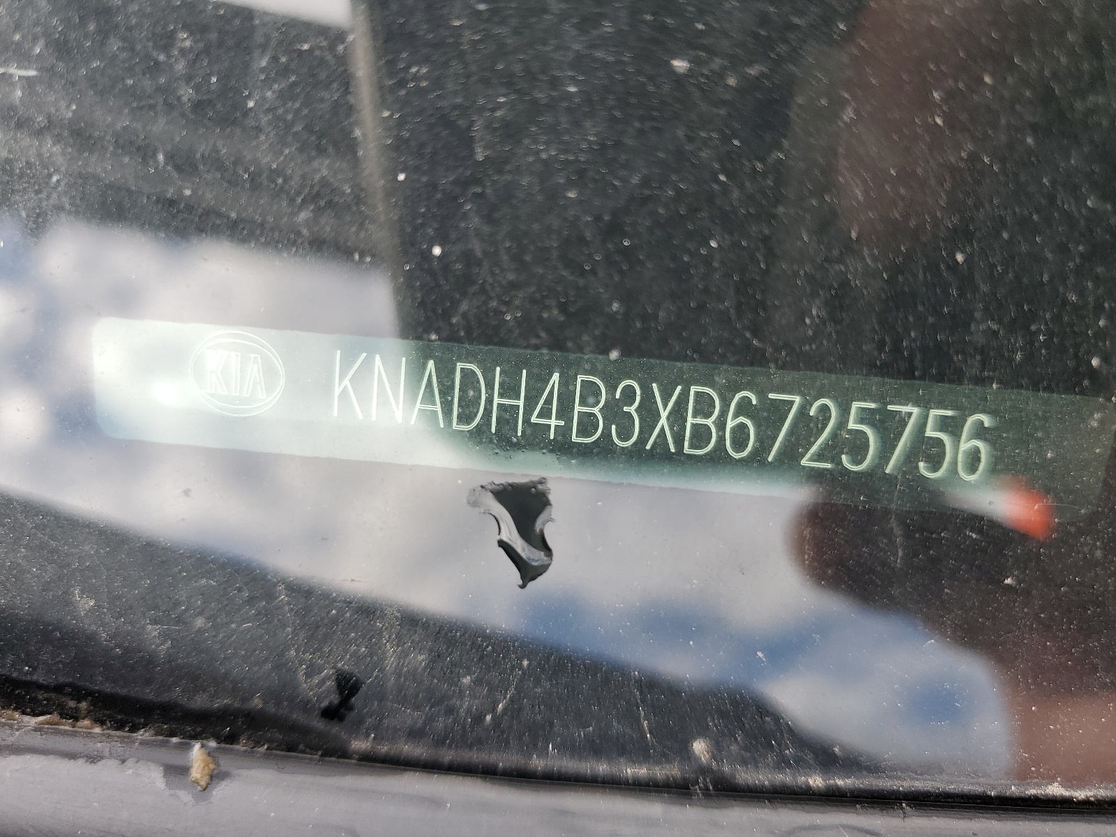 KNADH4B3XB6725756 2011 Kia Rio Base