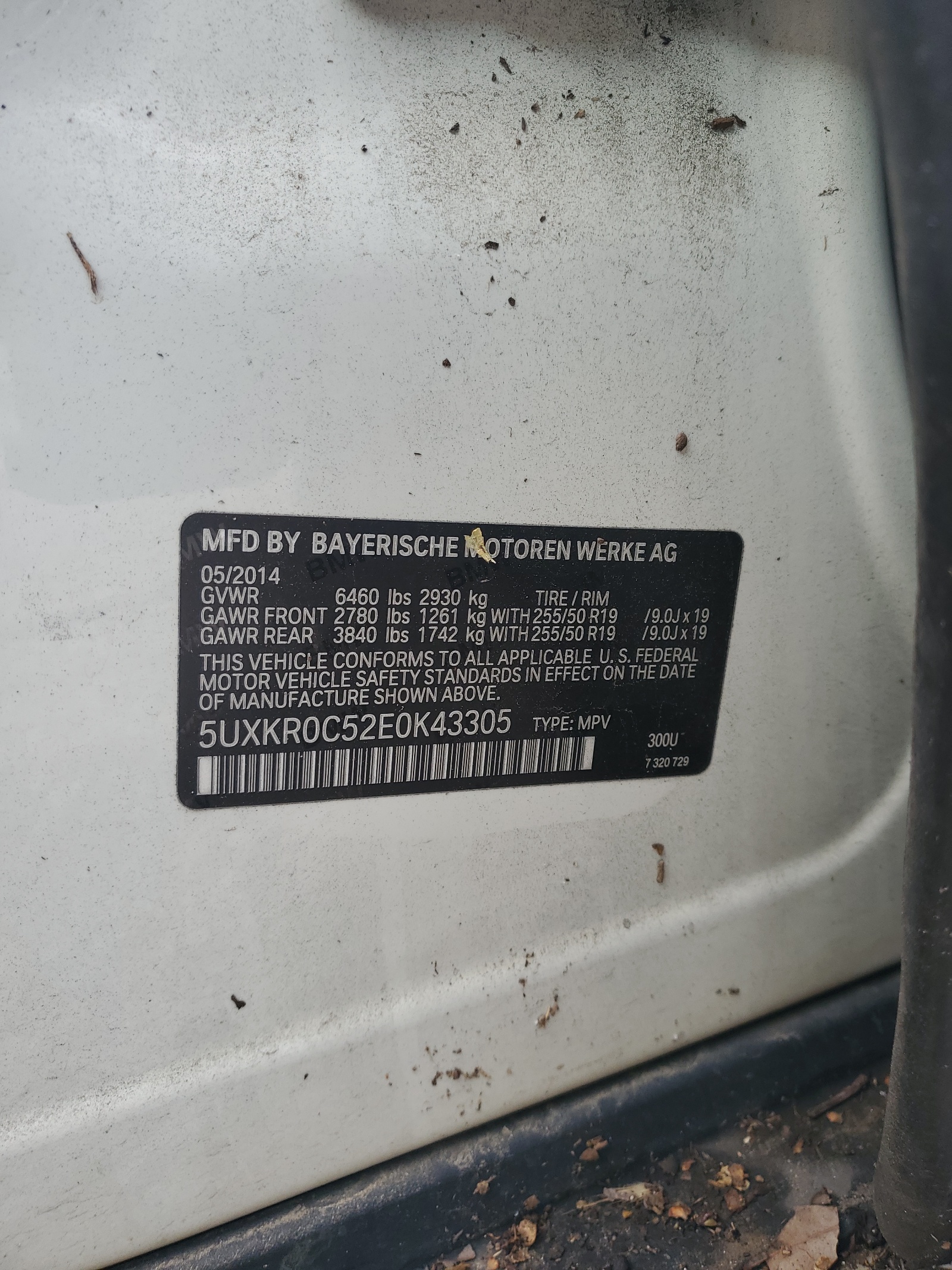 5UXKR0C52E0K43305 2014 BMW X5 xDrive35I