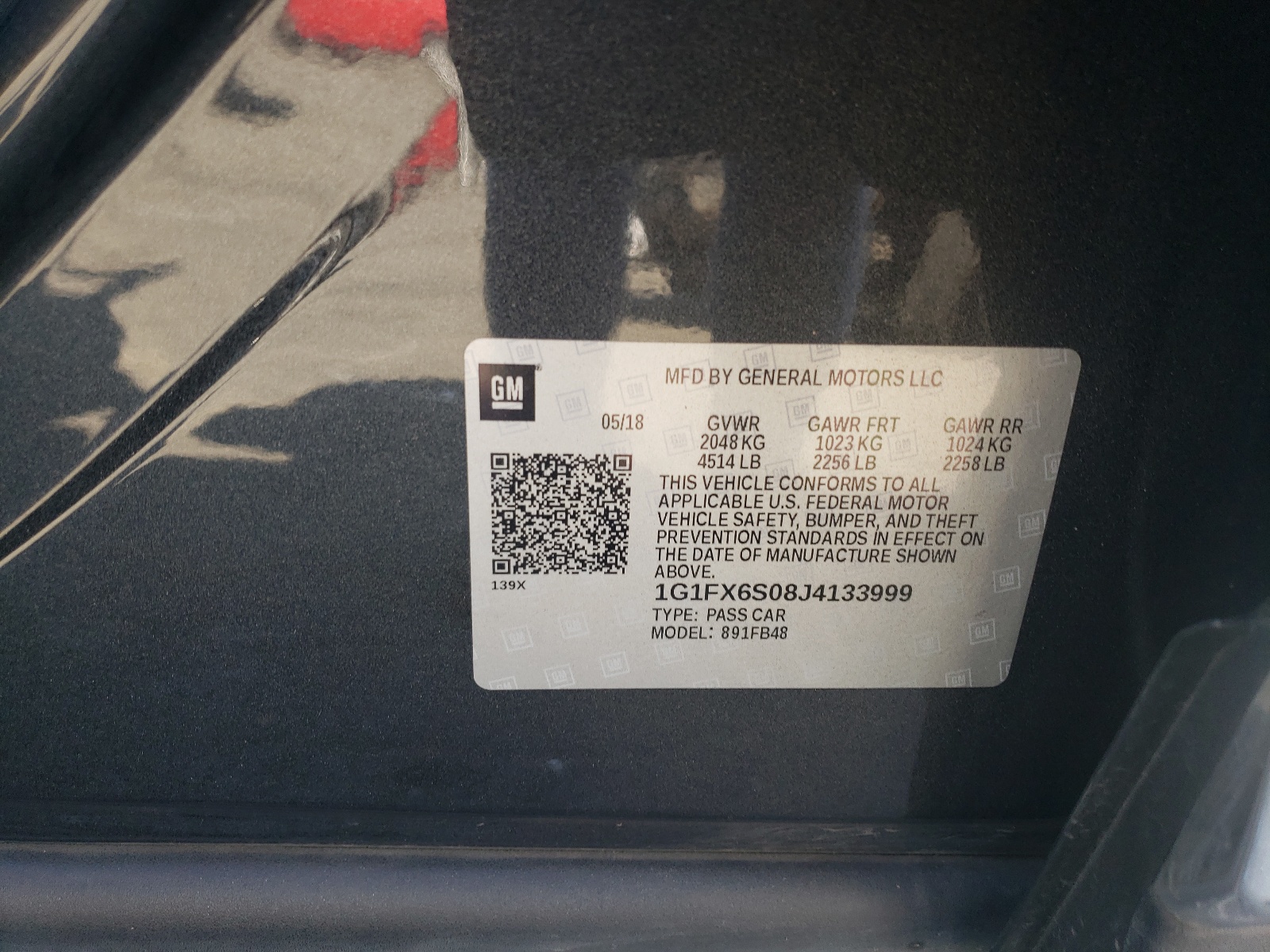 1G1FX6S08J4133999 2018 Chevrolet Bolt Ev Premier