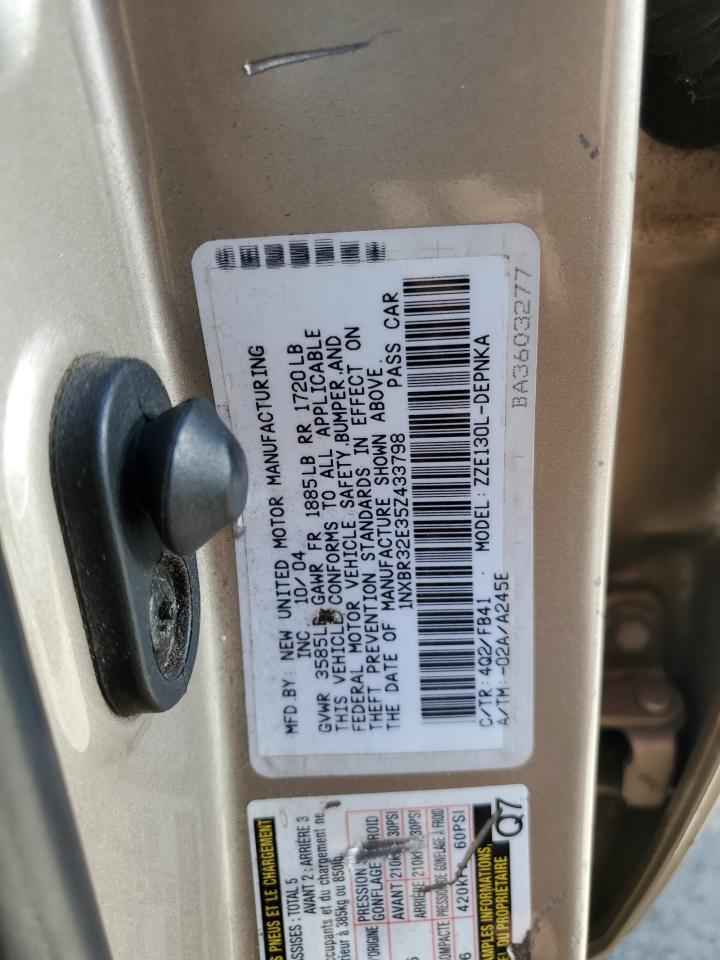 2005 Toyota Corolla Ce VIN: 1NXBR32E35Z433798 Lot: 61740024