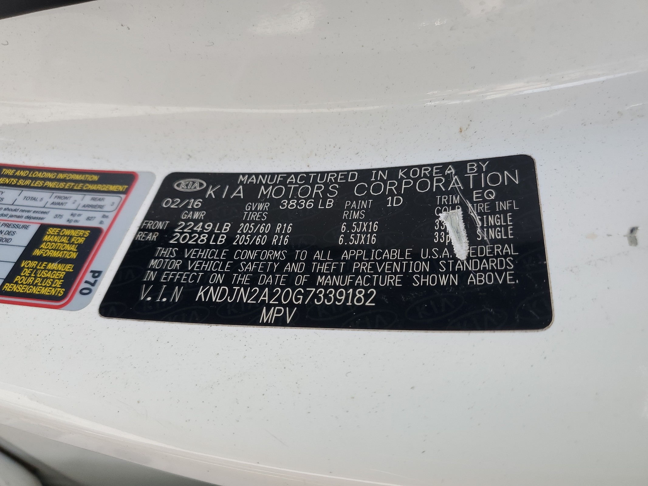 KNDJN2A20G7339182 2016 Kia Soul