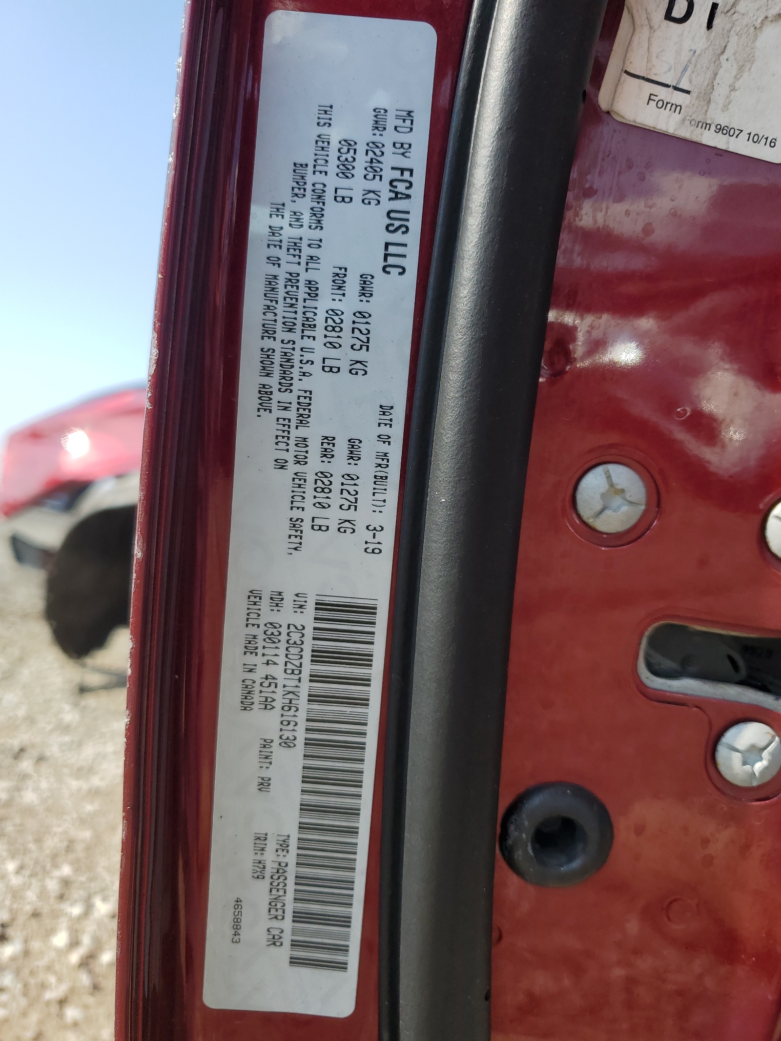 2C3CDZBT1KH616130 2019 Dodge Challenger R/T 2C3CDZBT1KH616130 2019 Dodge Challenger R/T