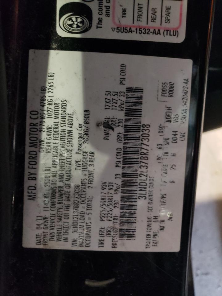 3LNDL2L37BR773038 2011 Lincoln Mkz Hybrid